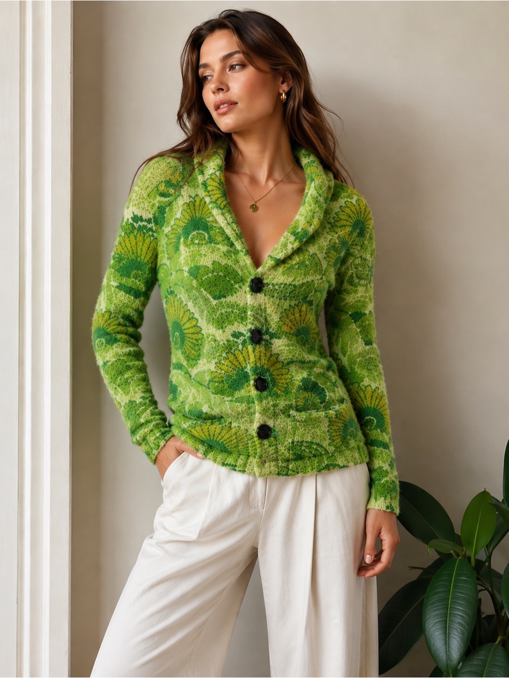 Anthropologie Leifsdottir Floral Cardigan Sweater